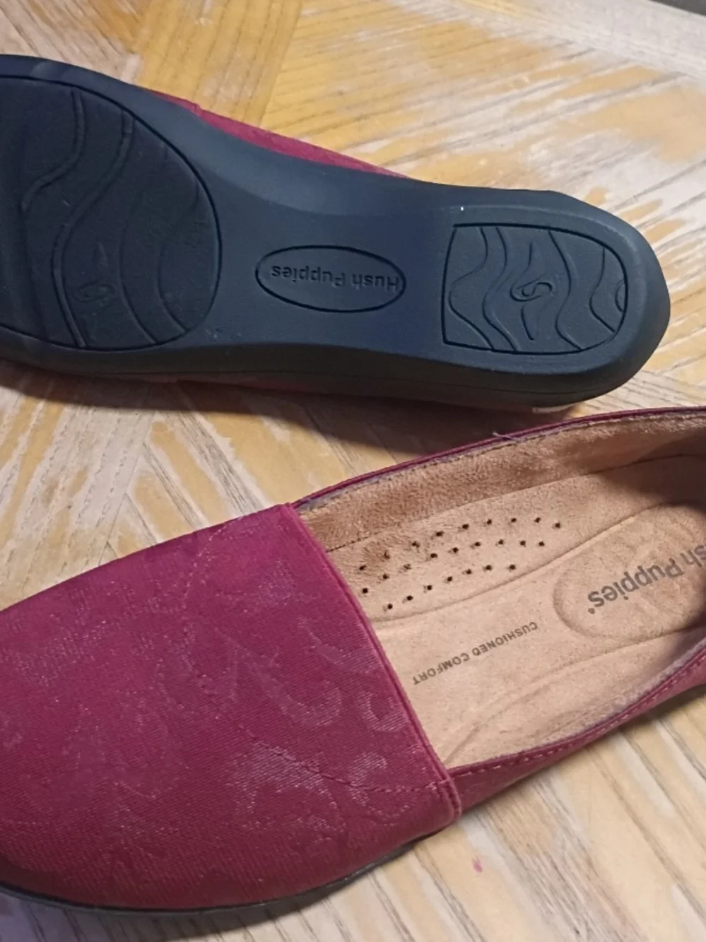 Hush Puppies Women's Burgundy Slip-On Flats
